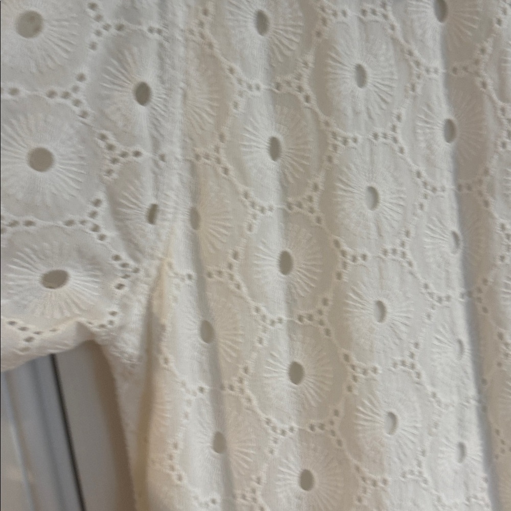 Eyelet tiered Lola Shirt Dress Madison Mathews - Picture 5 of 6